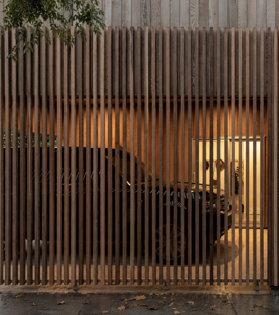 Modern slatted bespoke fence design