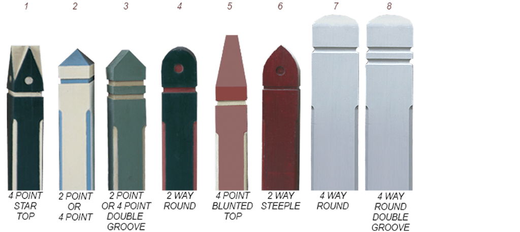 Post cap styles