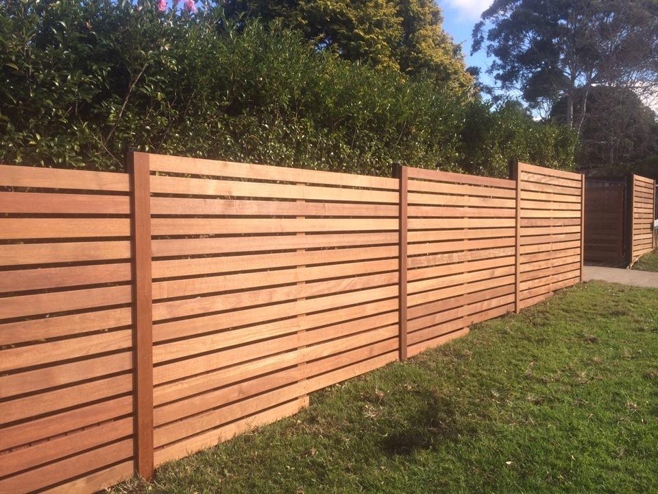 Hardwood timber fence residential