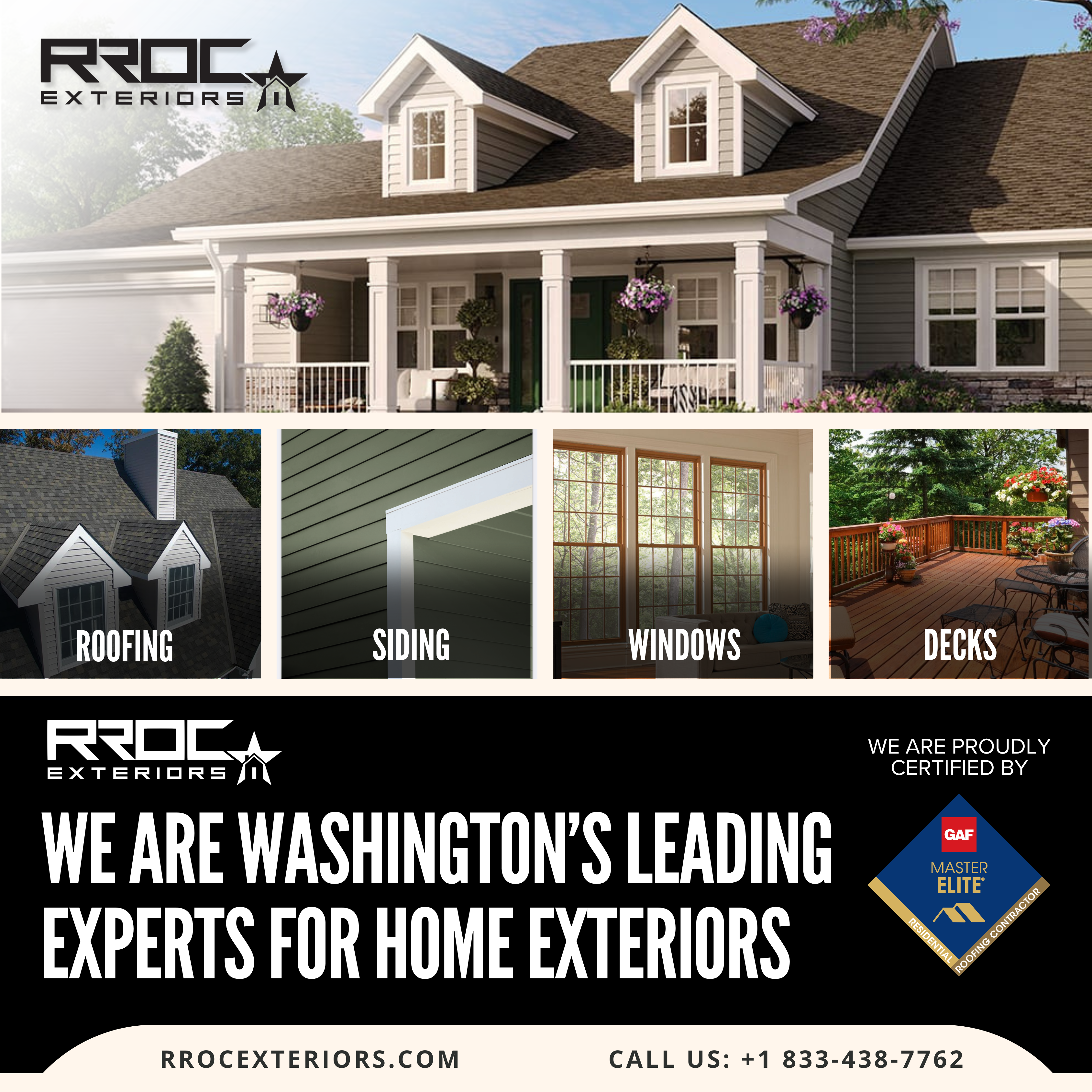 Promotional ad creative featuring home exterior with offer overlay