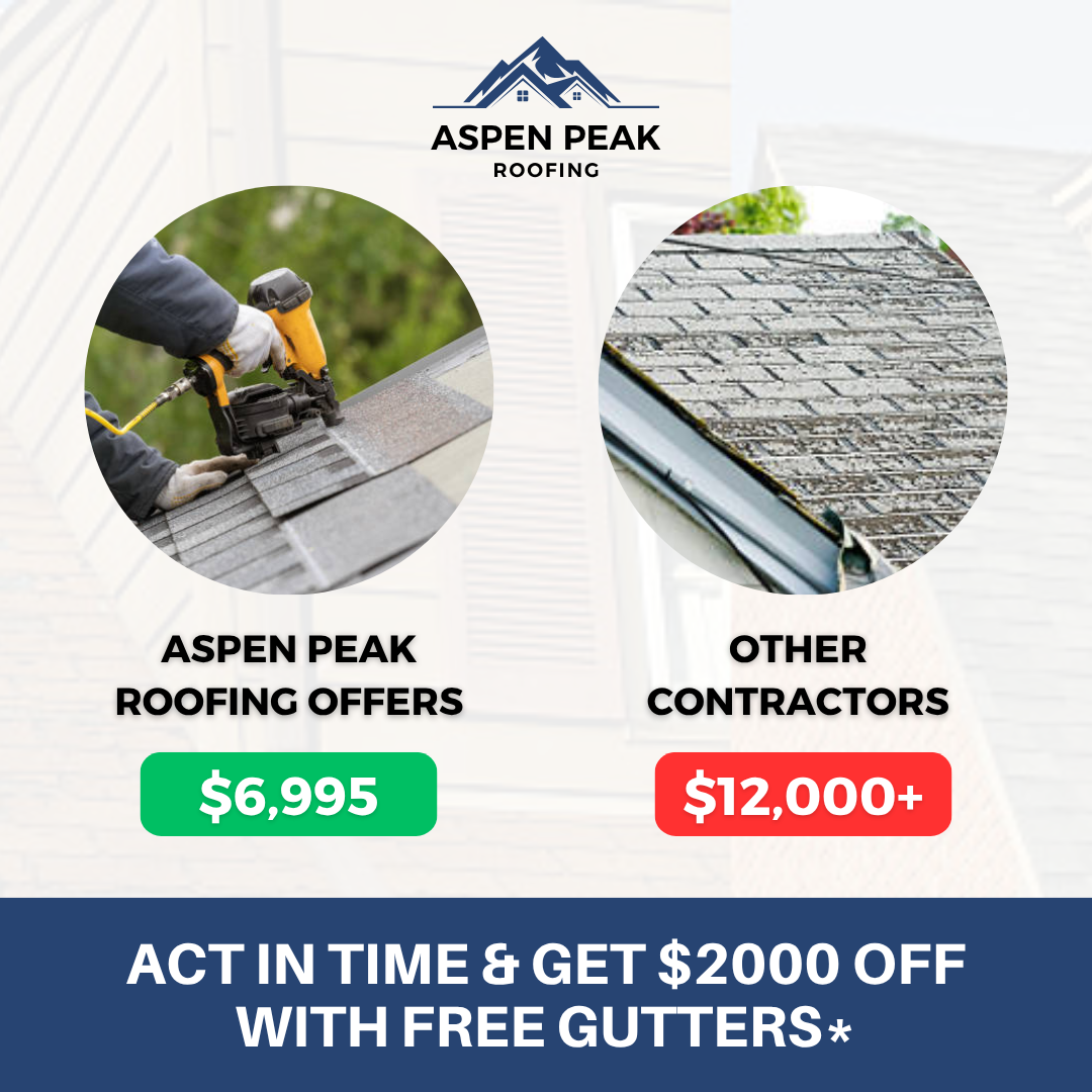 Comparison ad creative showing roofing pricing differences