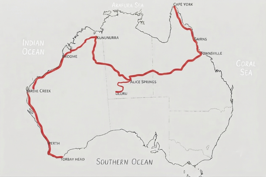 Cycling route map