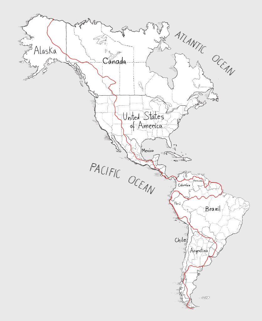 Cycling route map