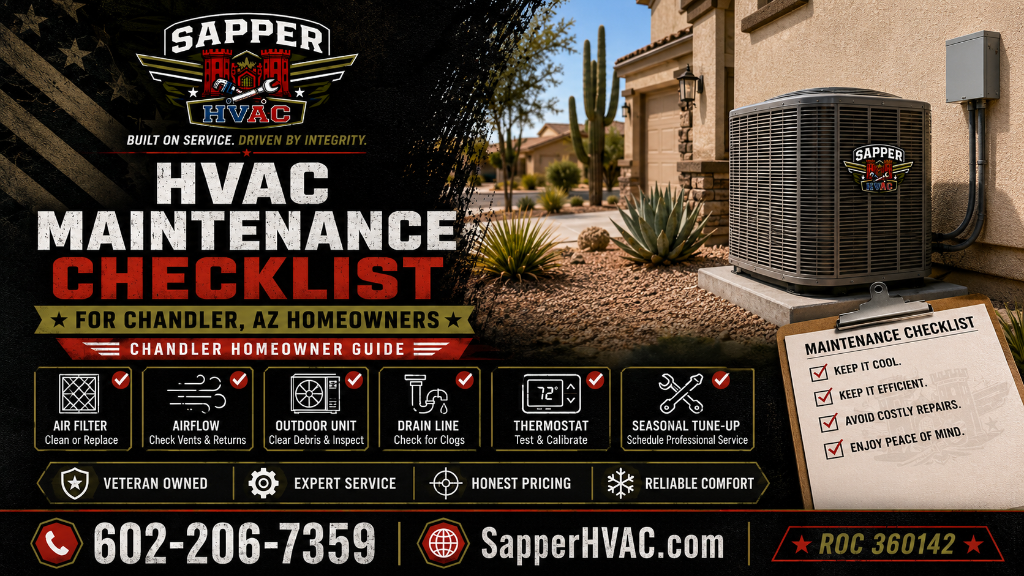 HVAC Maintenance Checklist for Chandler, AZ Homeowners | Sapper HVAC