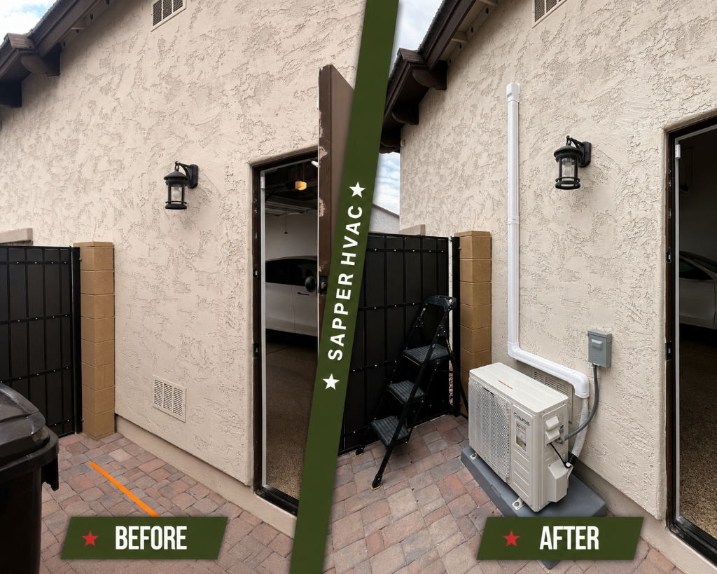 Sapper HVAC before and after installation