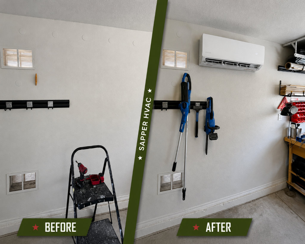 Sapper HVAC before and after installation