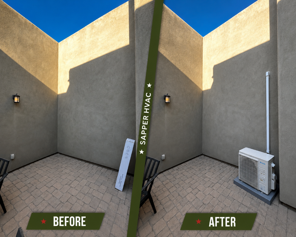 Sapper HVAC before and after installation