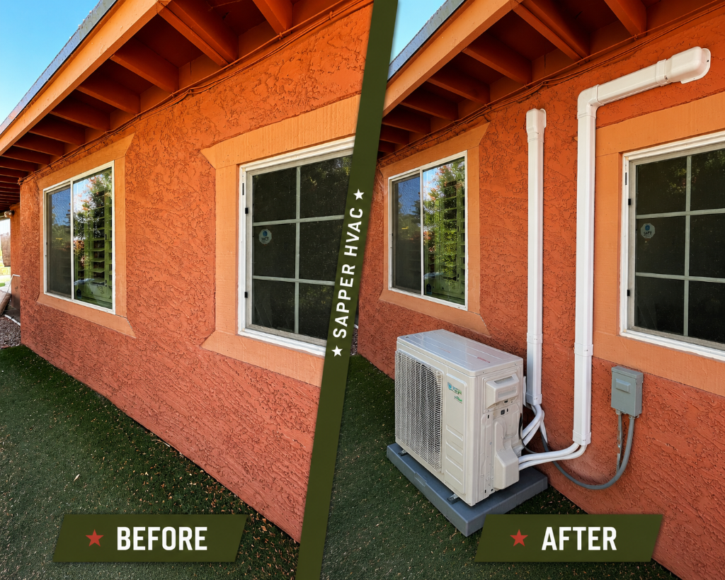 Sapper HVAC before and after installation