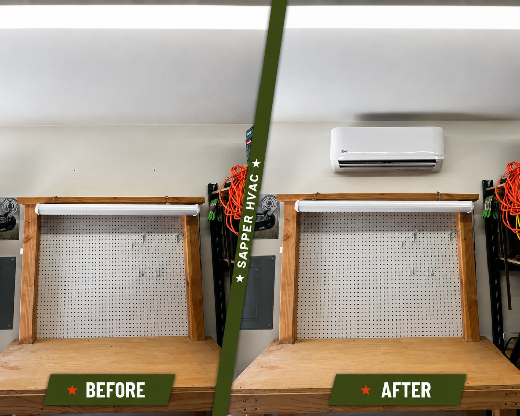 Sapper HVAC before and after installation
