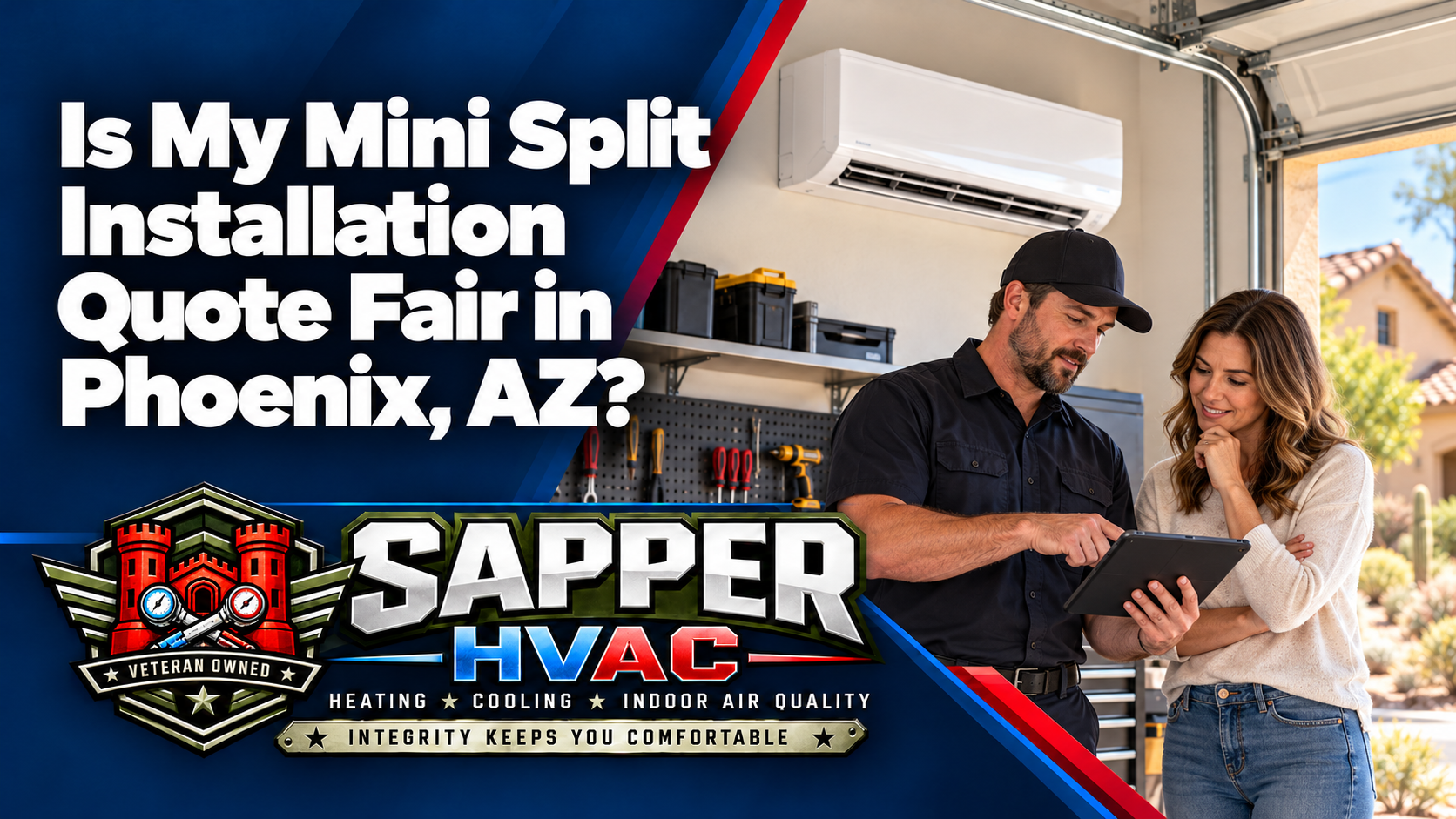 Phoenix homeowner comparing two mini split installation quotes side by side