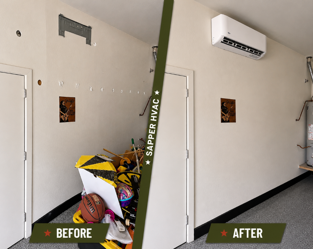 Sapper HVAC before and after installation