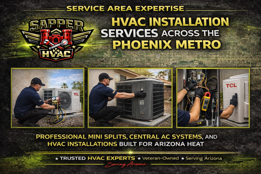 HVAC installation services across Phoenix Metro by Sapper HVAC