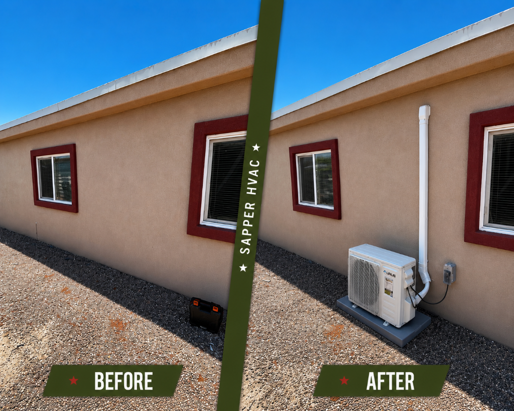 Sapper HVAC before and after installation