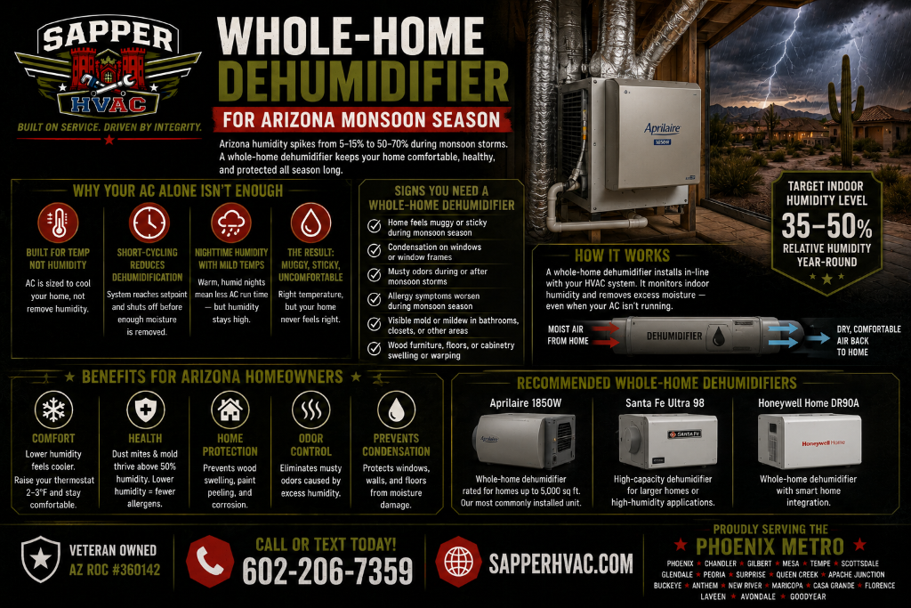 Whole-Home Dehumidifier for Arizona Monsoon Season | Sapper HVAC