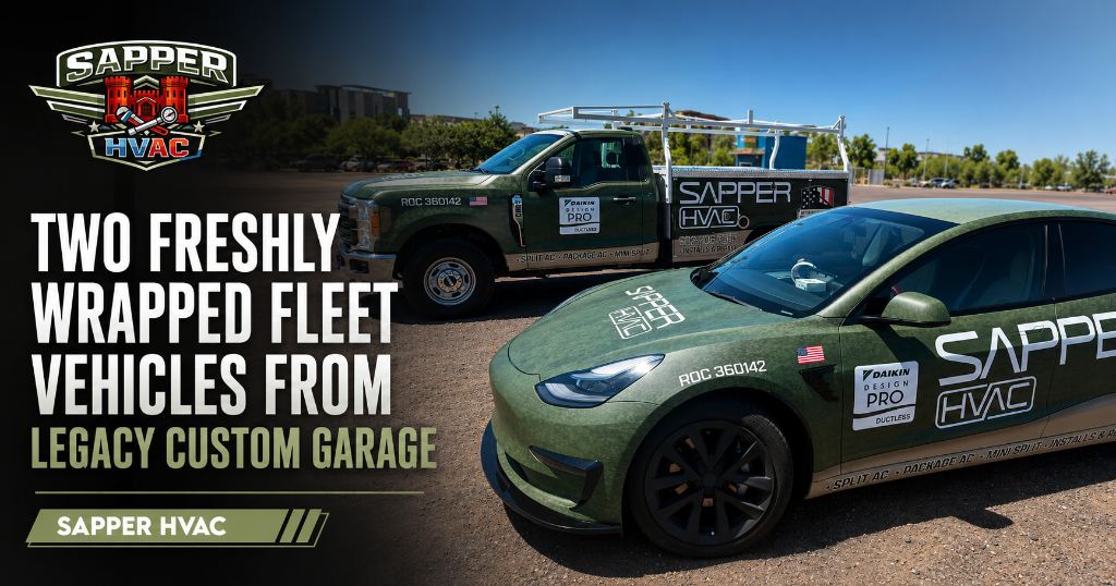 Sapper HVAC Adds Two New Wrapped Vehicles to Its Phoenix Fleet