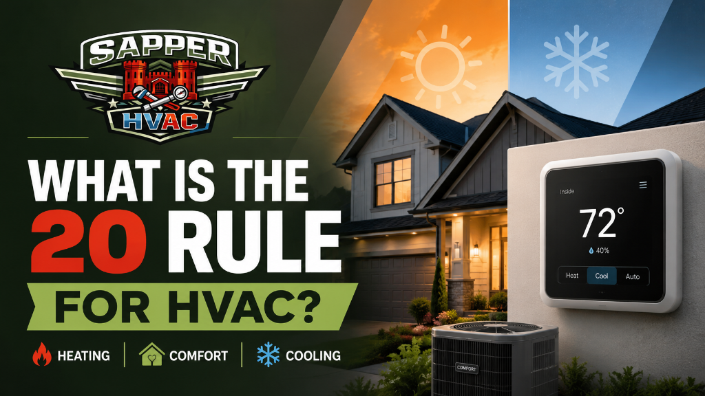 Technician measuring supply and return air temperature split on a Phoenix home air conditioner