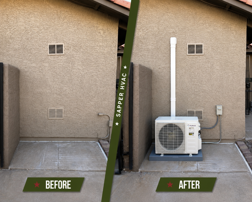 Sapper HVAC before and after installation