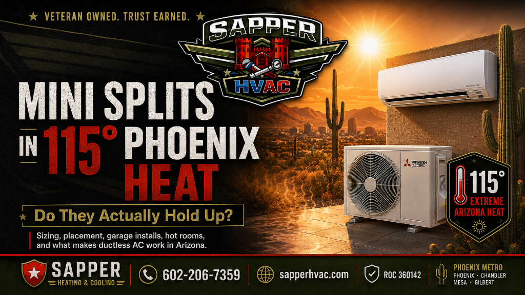 Mini splits in 115-degree Phoenix heat