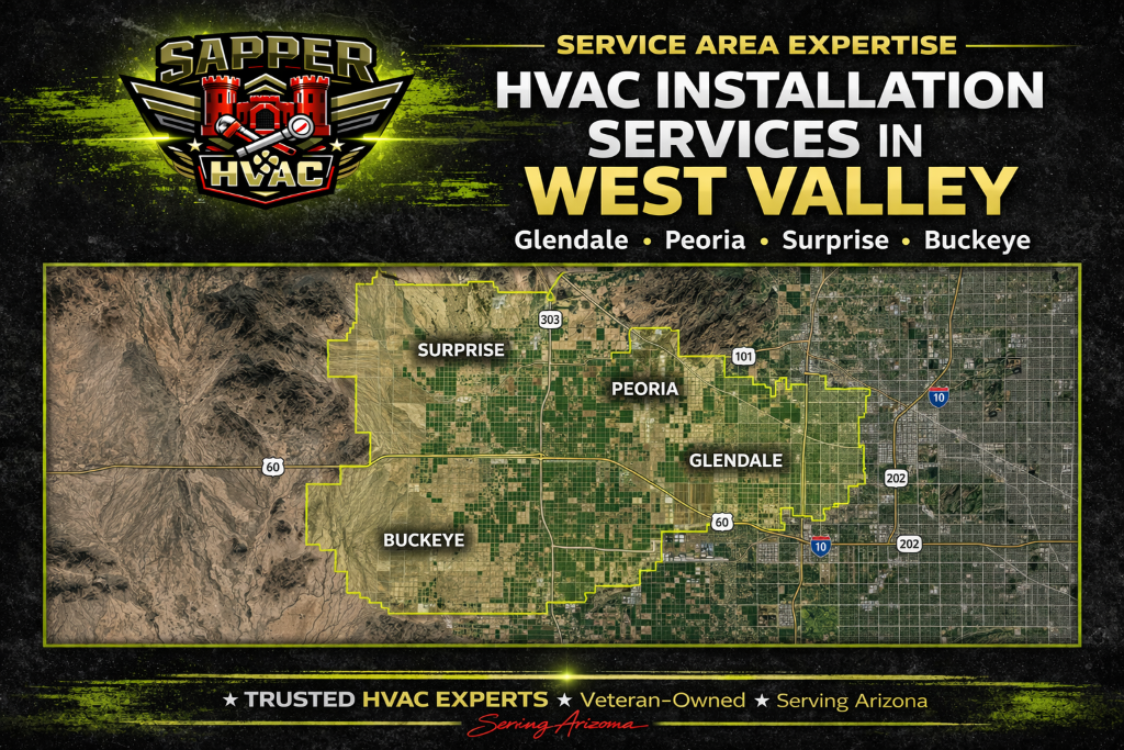 East Valley HVAC service areas: Chandler, Gilbert, Mesa, Queen Creek