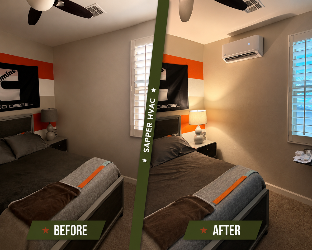 Sapper HVAC before and after installation