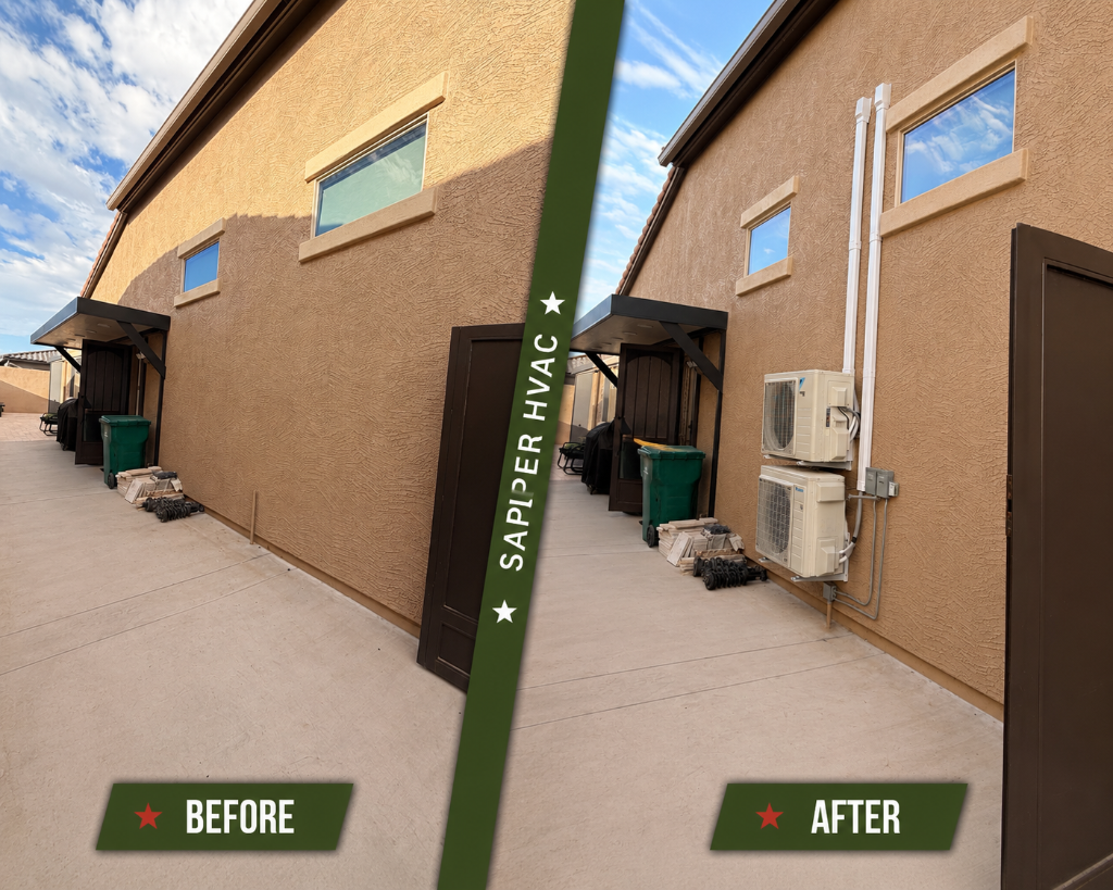 Sapper HVAC before and after installation