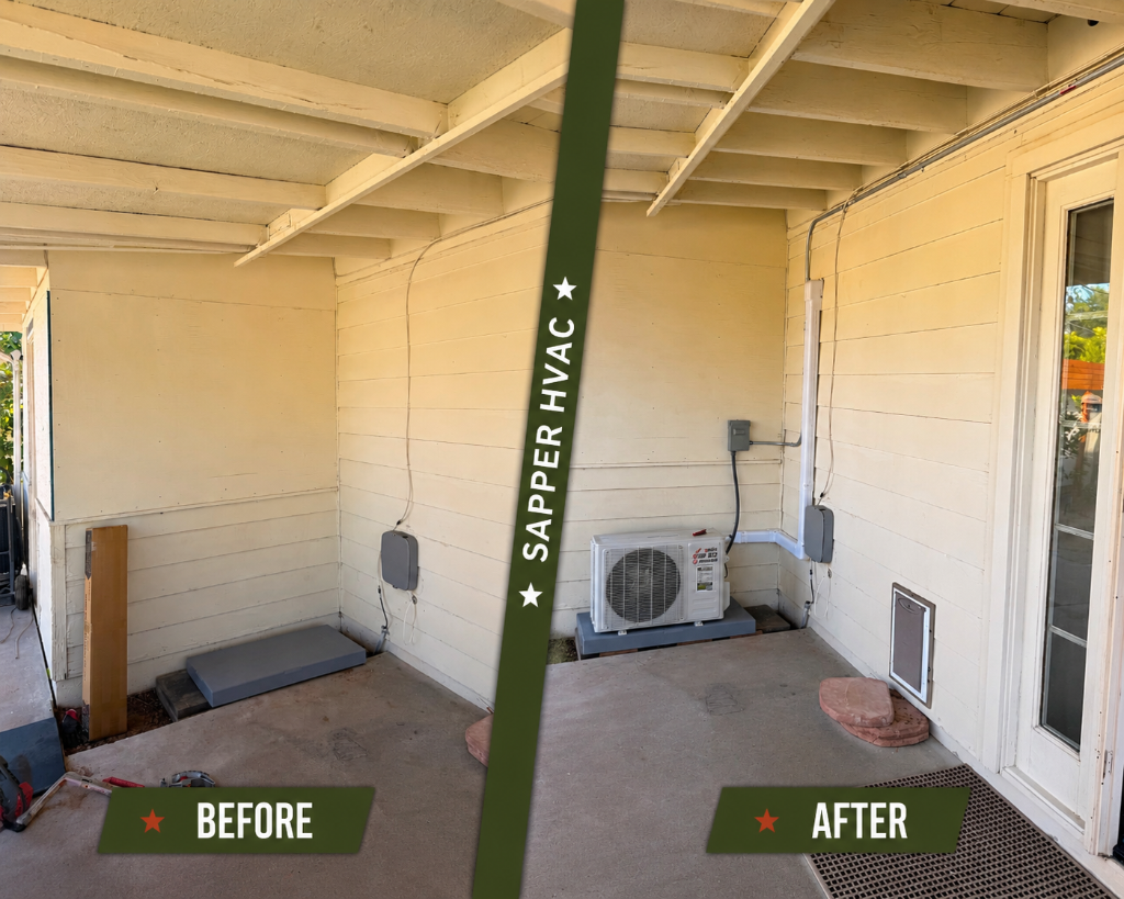 Sapper HVAC before and after installation