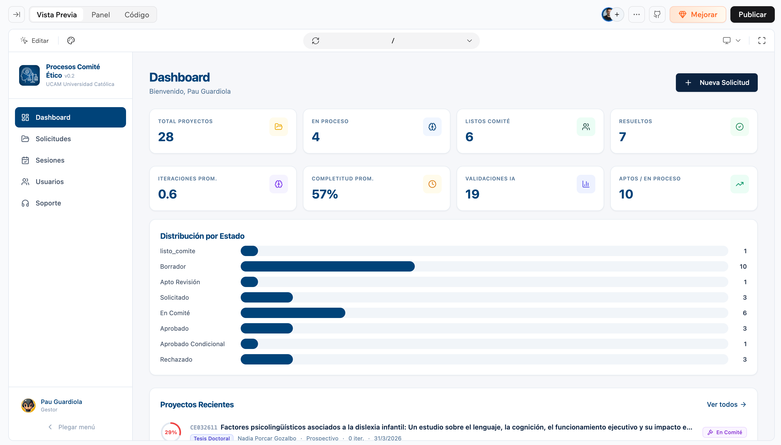 Investigación template preview