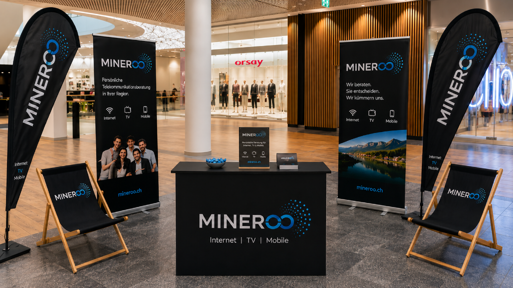Mineroo Messestand