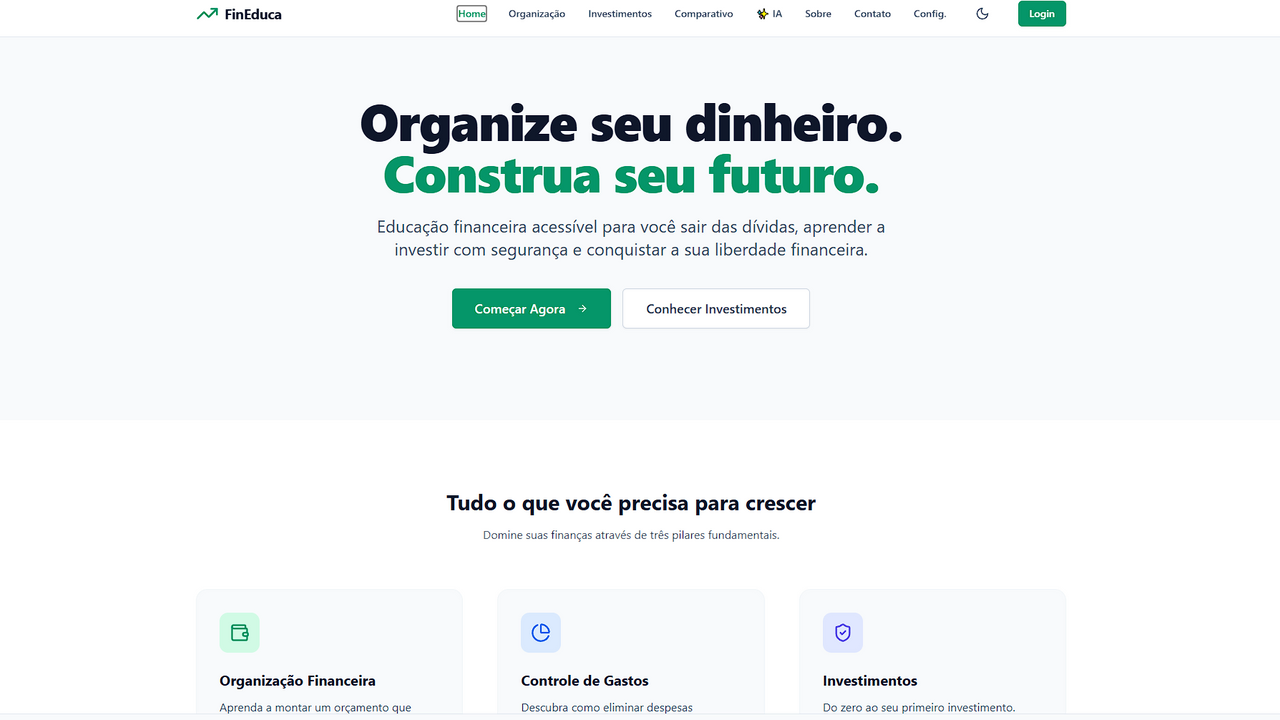 FinEduca template preview