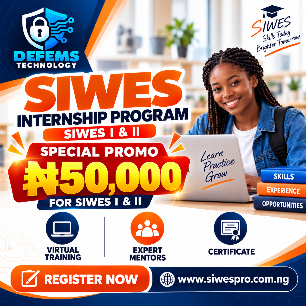 SIWES Internship Program — ₦50,000 for SIWES I & II