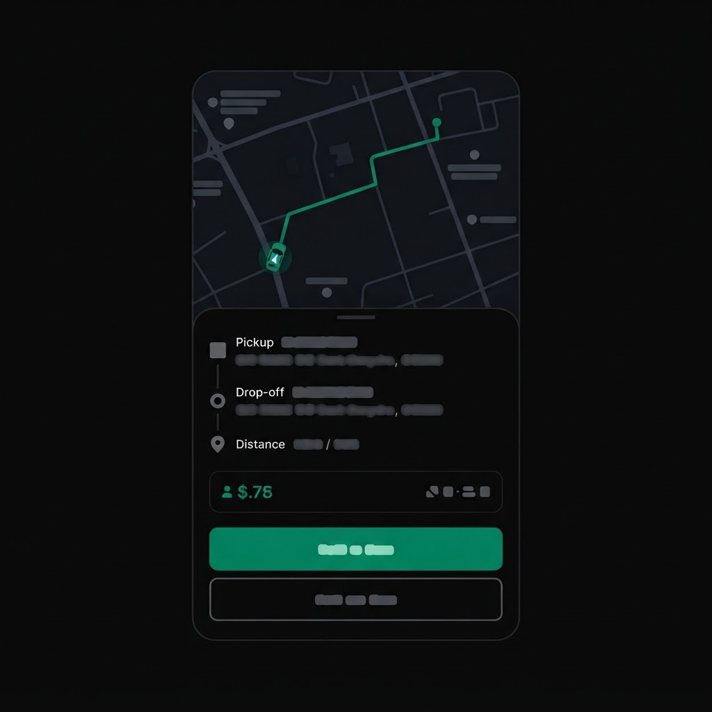 Driver app screenshot