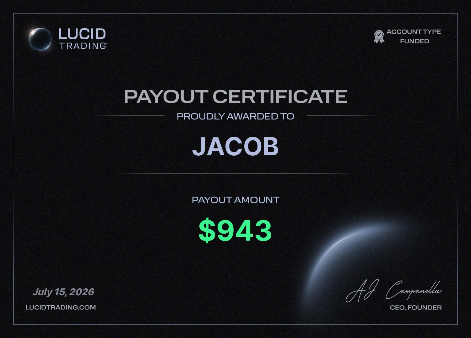 Payout proof