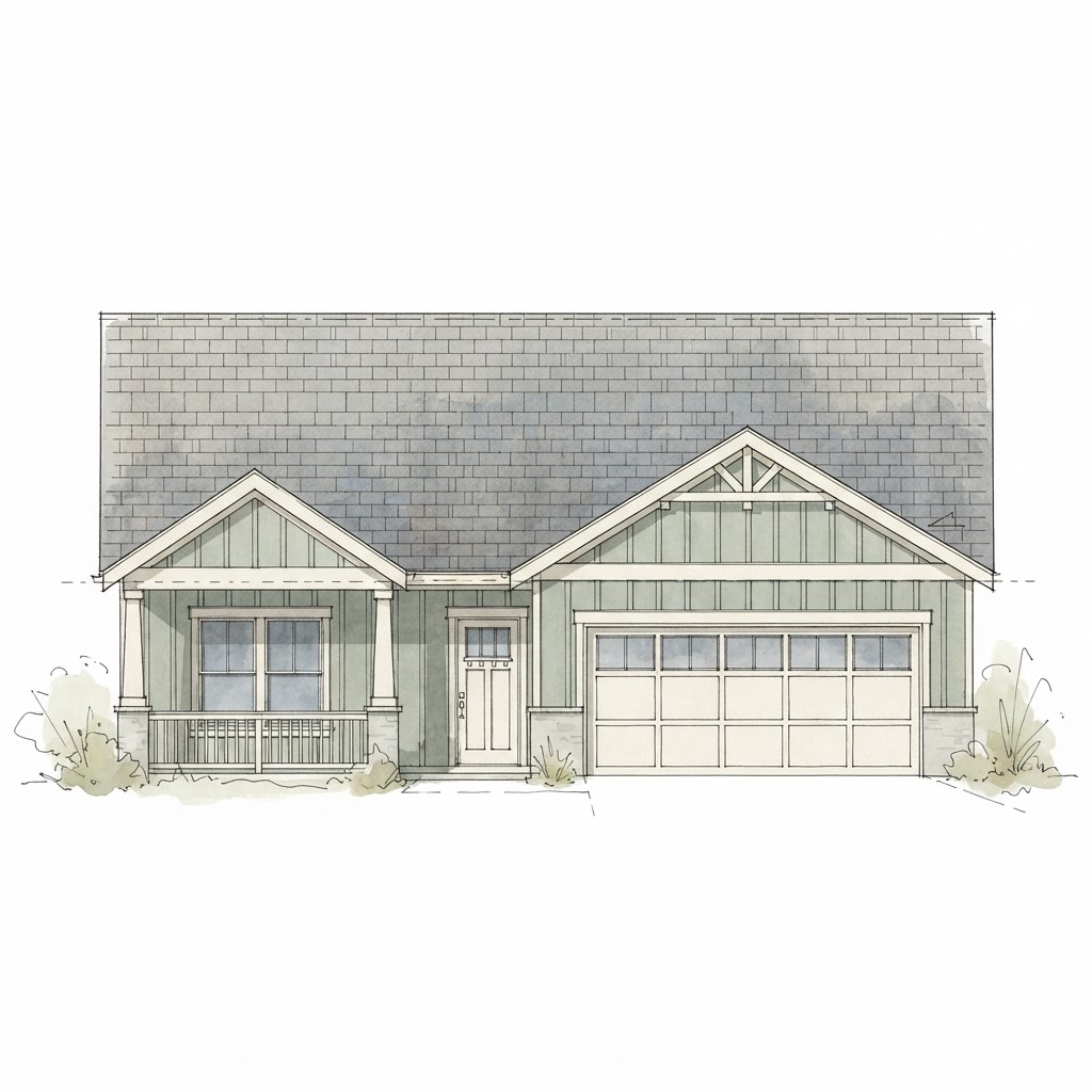 Stags Rest Spec Home — Elevation 1