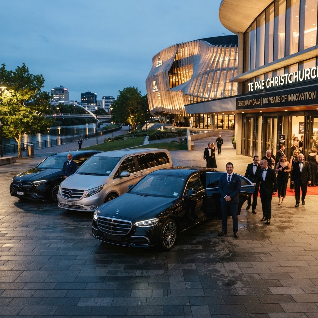 Legacy executive fleet at Te Pae Christchurch for a corporate centenary gala