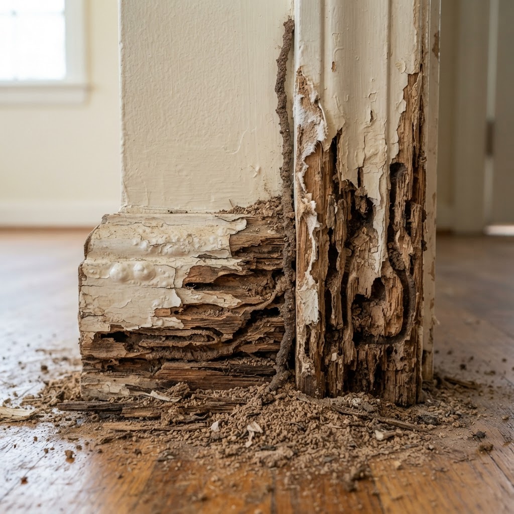Before example: termite damage in Miami-Dade County