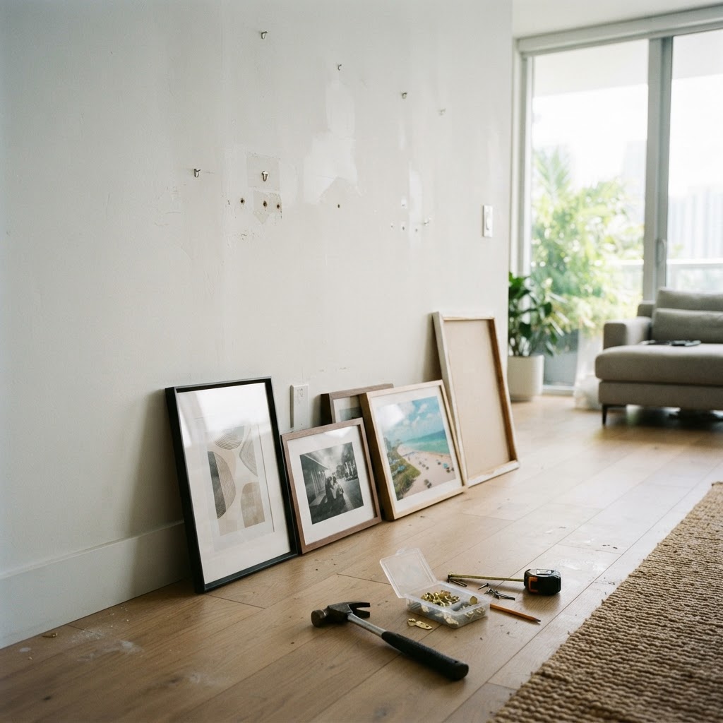 Before example: picture hanging in Miami-Dade County