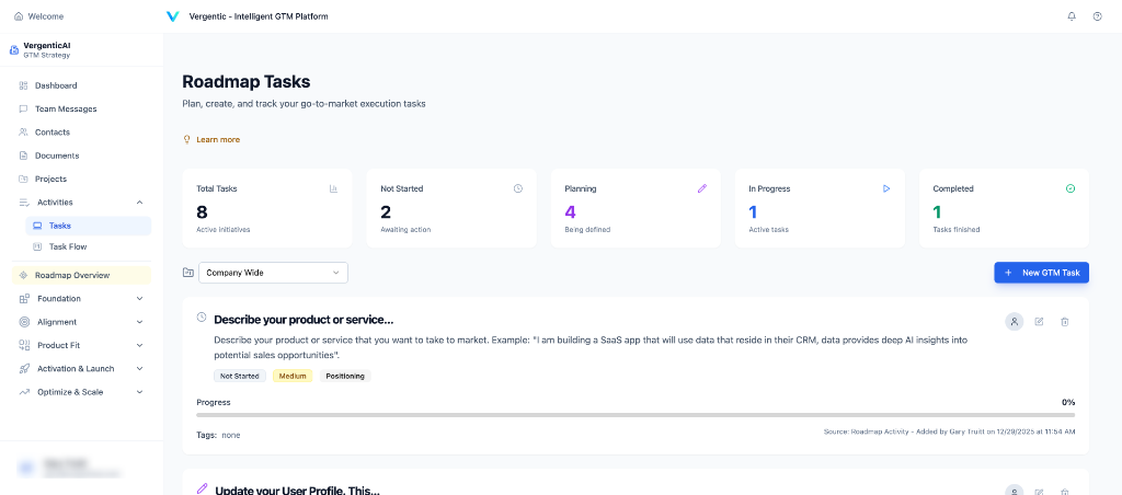 Roadmap Tasks