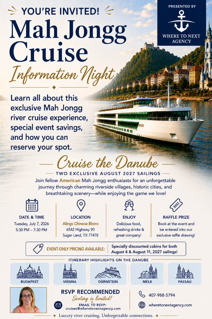 Mah Jongg Cruise Information Night Flyer