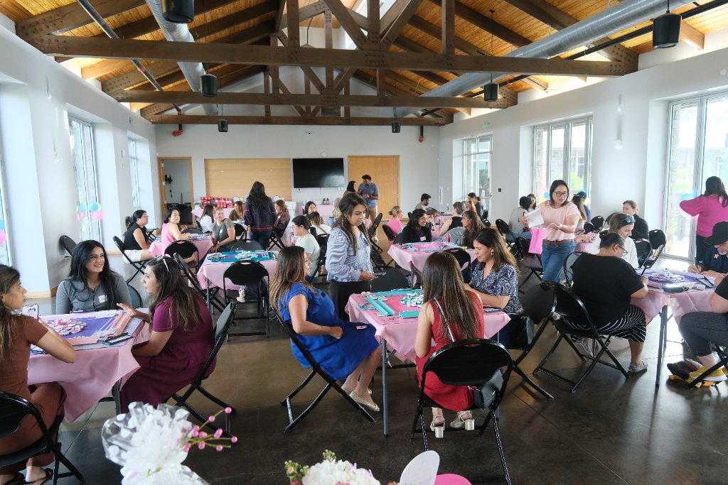 Residents enjoying a mahjong event together