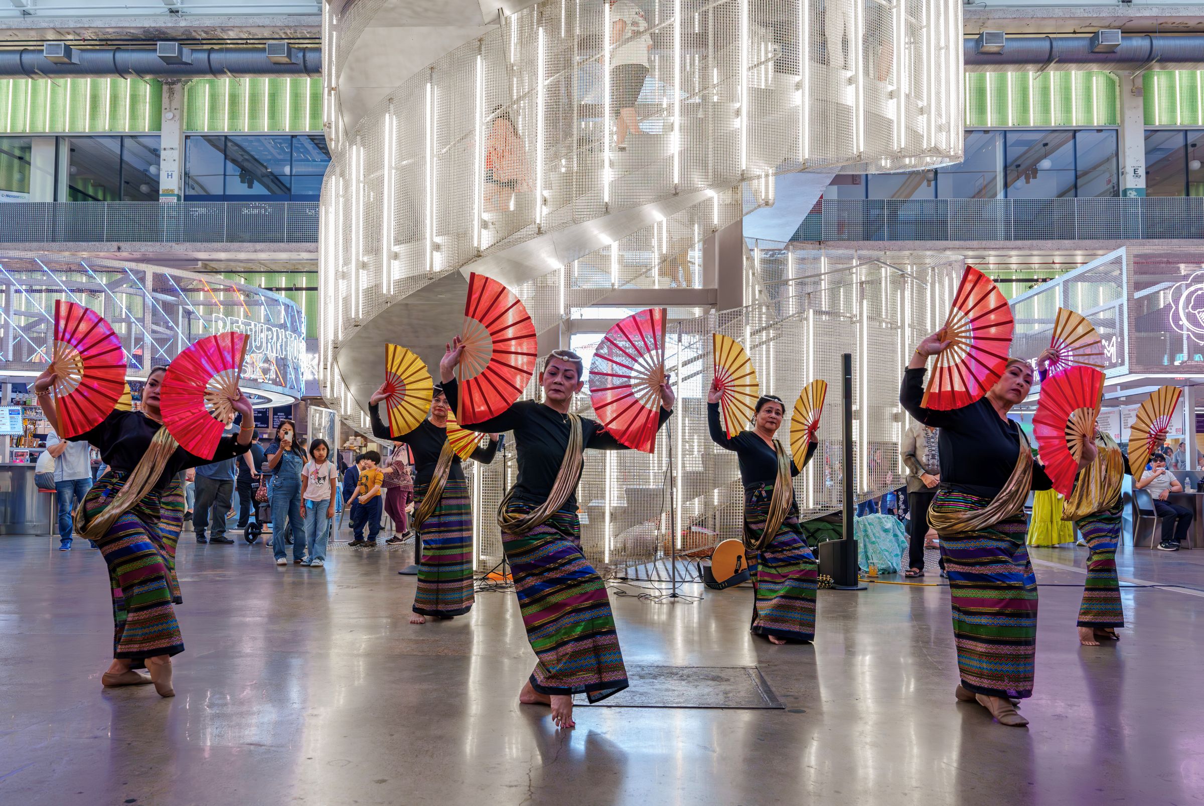 Filipino cultural dancers performing at POST Houston