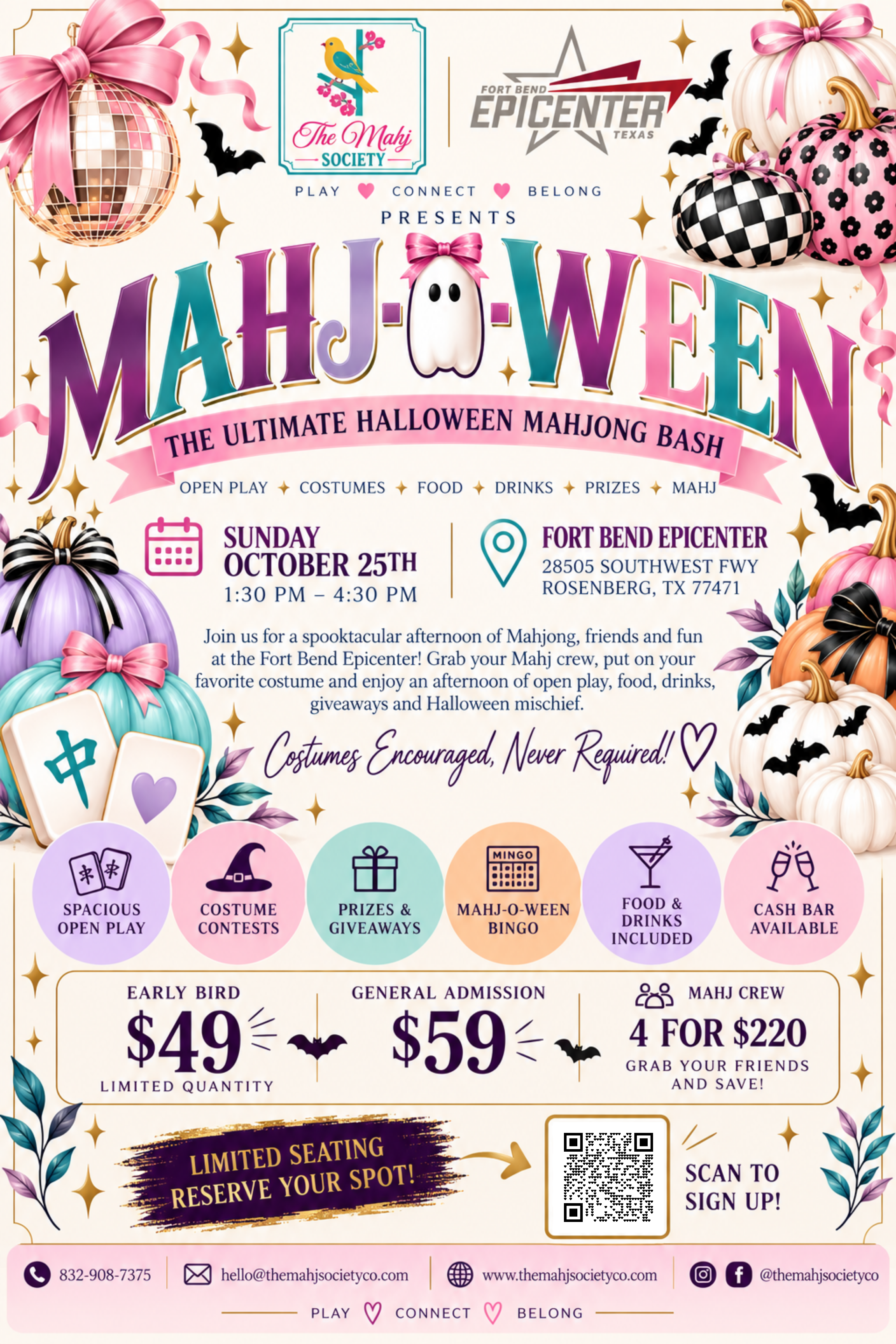 Mahj-O-Ween — Event Flyer
