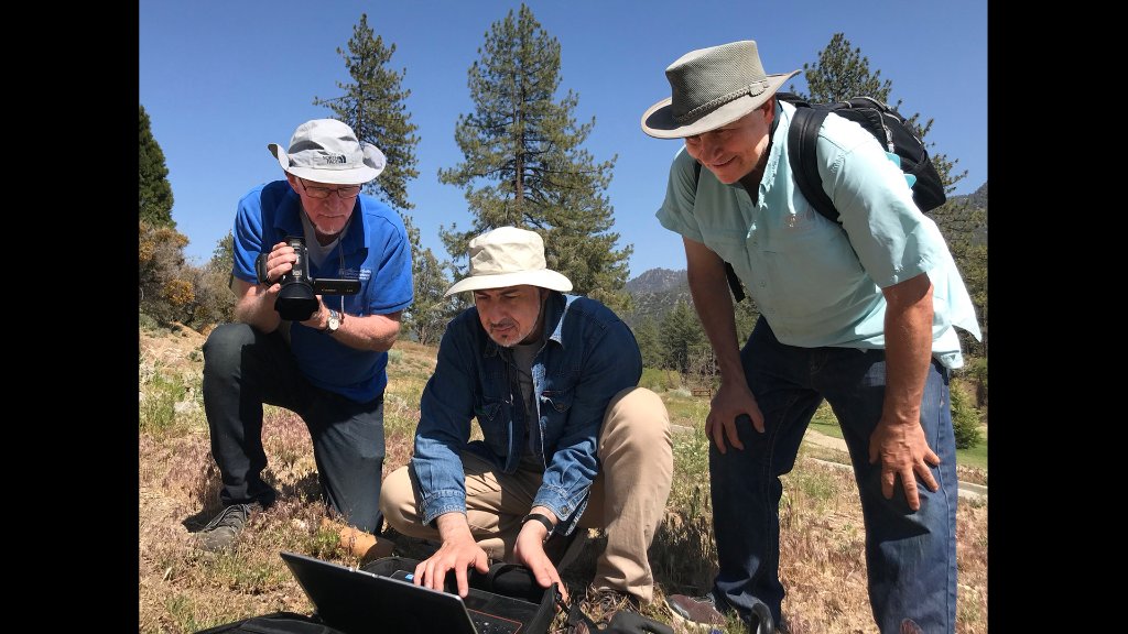 Conservation team in field site assessment