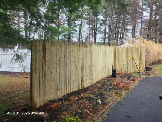 New Wood Fence — Completed