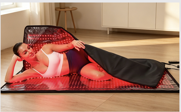 KYNEXA RECOVER Red Light + PEMF Therapy Blanket in use