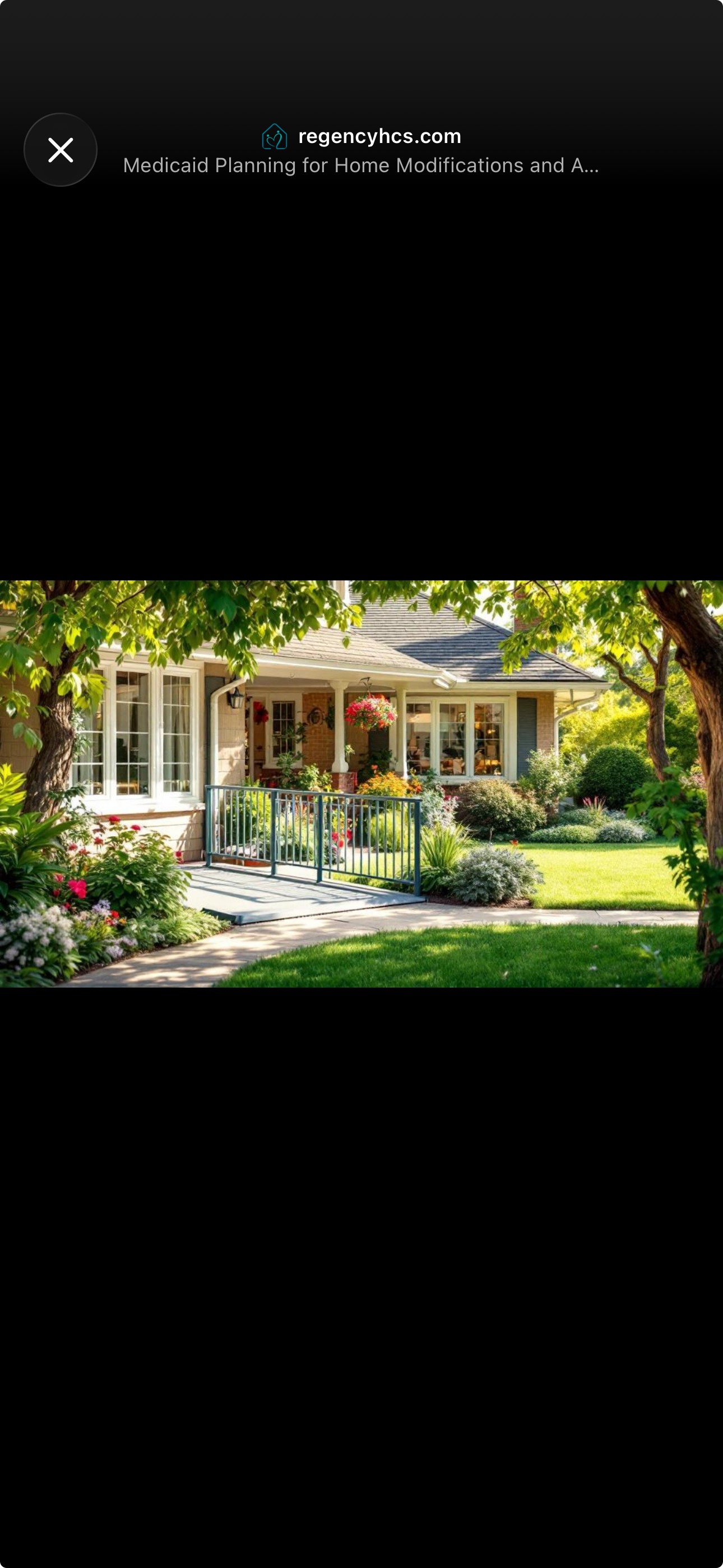Accessible home with ramp