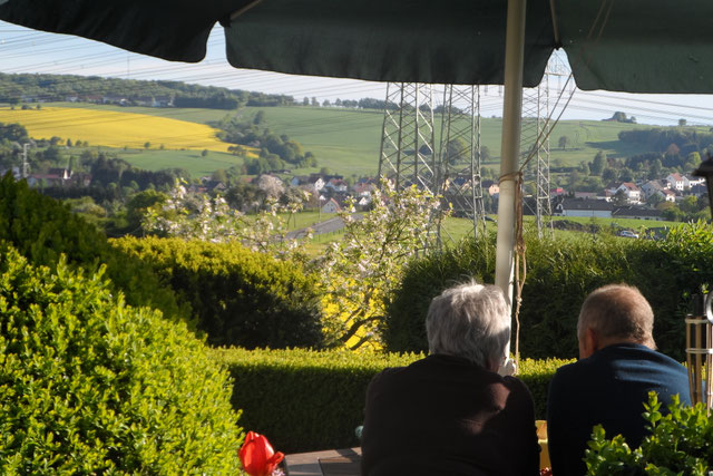 Blick über die Landschaft vom Wackenberger Hof