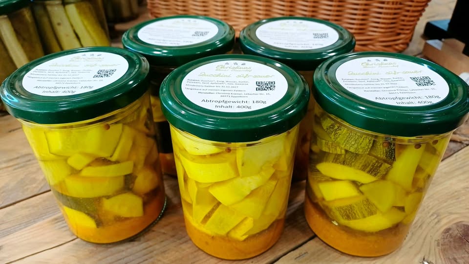 Süß sauer eingelegte Zucchini von Christinas kleiner Bauernhof