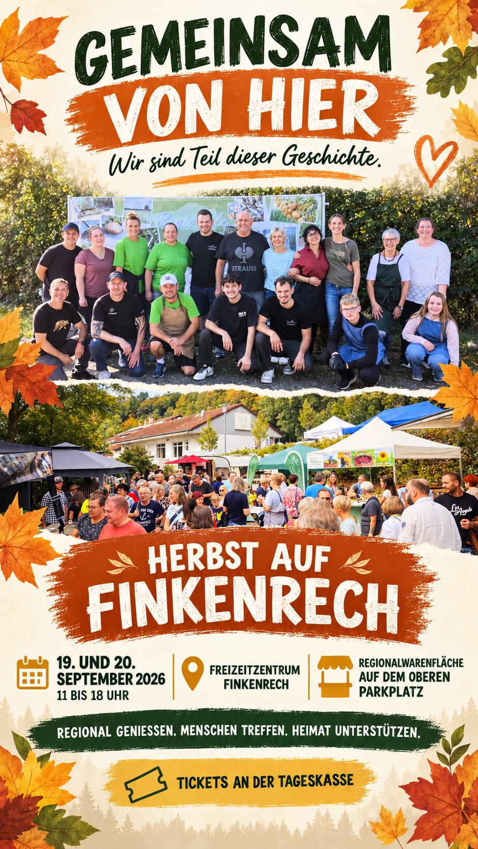 Plakat: Herbst auf Finkenrech 2026, 19. und 20. September, 11 bis 18 Uhr