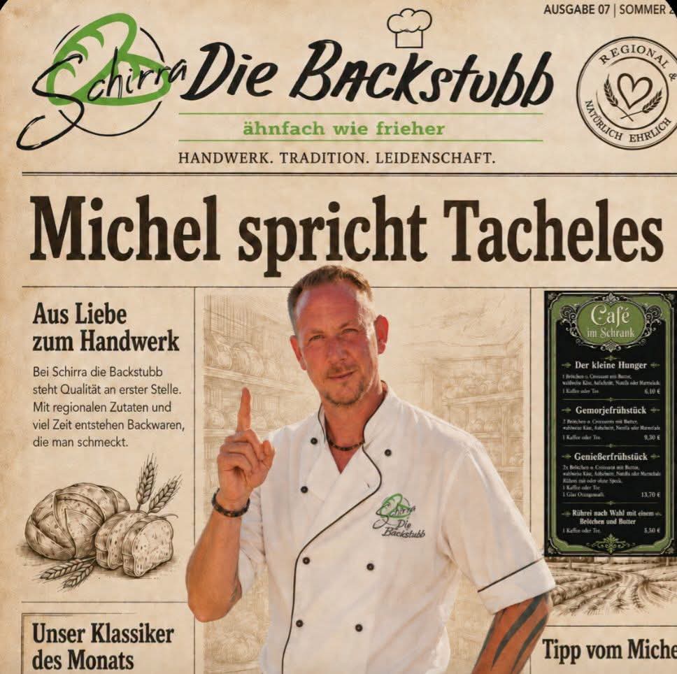 Frühstücks-Menü der Backstubb – Michel spricht Tacheles