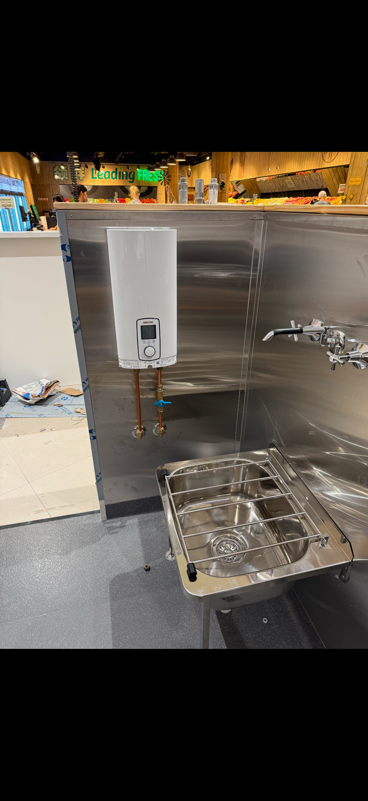 Commercial Stainless-Steel Sink & Hot Water Installation